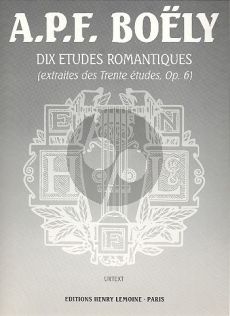 Boely 10 Etudes Romantiques Op.6 for Piano