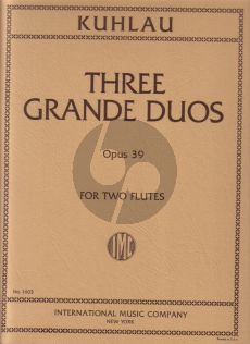 Kuhlau 3 Grande Duos Op. 39 2 Flutes