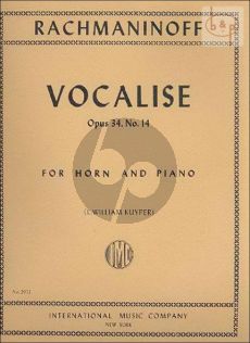 Vocalise Op.34 No.14 Horn - Piano