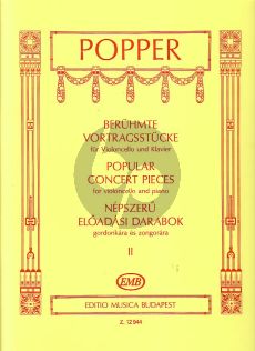 Popper Popular Concert Pieces Vol.2 for Violoncello-Piano (edited A.Pejtsik)