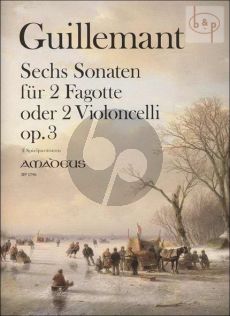 Guillemant 6 Sonatas Op.3 2 Bassoons [Vc.] (2 Scores) (edited by Bernhard Pauler)