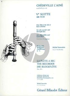 Chedeville Suite No.5 Flûte à bec alto et Bc (Michel Sanvoisin)