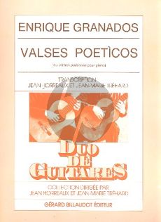 Granados Valses Poeticos pour 2 Guitares