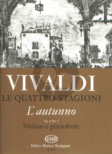 Vivaldi Concerto Op.8 No.3 RV 293 L'Autunno 4 Seasons for Violin and Piano (Sulyok-Tatrai) (EMB)