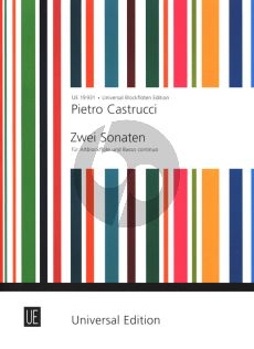 Castrucci 2 Sonaten Op. 1 No. 5 und 6 Altblockflöte und Bc (Eichberger/Petrenz)