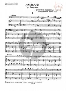 Canzoni per Basso Solo Vol.1 (Cerha) (Bass Stimme und Generalbass)