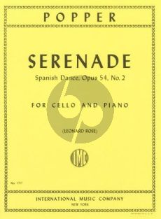 Popper Serenade Spanish Dance Op.54 No.2 Cello-Piano (Leonard Rose)