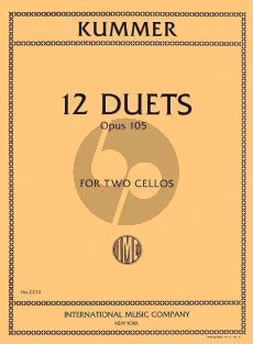 Kummer 12 Duets Op.105 2 Cellos (edited by Waldo Lyman)
