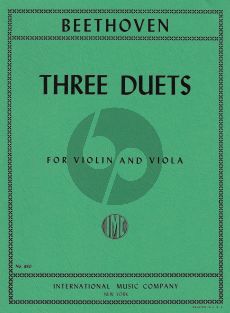 Beethoven 3 Duets WoO27 Violin and Viola (Hermann-Pagels)