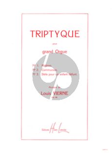 Vierne Triptyque Op. 58 Orgue