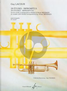 Lacour 28 Etudes-Impromptus sur les modes a transposition Limitees d'Olivier Messiaen Trompette