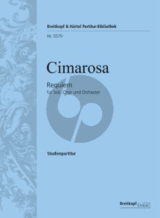 Cimarosa Requiem g-minor Soli-Choir-Orch. Study Score