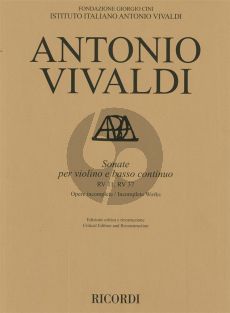 Vivaldi Sonate RV 11 and RV 37 Violin-Bc. (edited by Michael Talbot)