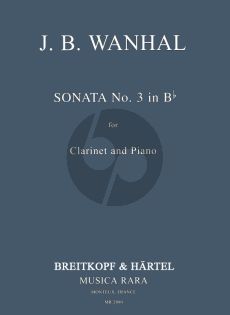 Vanhal Sonata No.3 B-Major Clarinet[Bb]-Piano (Matousek)