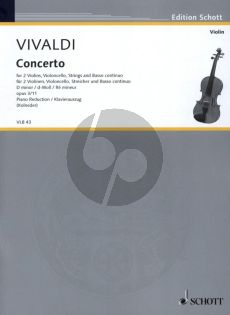 Vivaldi Concerto d-minor Op.3 No.11 RV 565 (L'Estro Armonico) 2 Violins-Violonc. [obl.]-Strings-Bc Edition for 2 Violins and Piano (edited by Walter Kolneder)