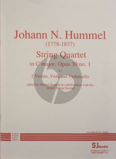 Hummel Quartet C-major Op. 30 No. 1 2 Violins-Viola and Violoncello (Parts) (edited by Harold Harriott)