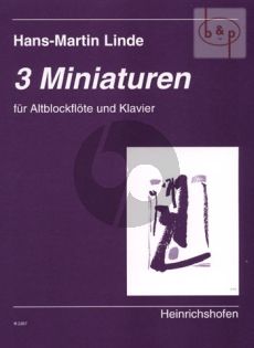 3 Miniaturen fur Altblockflote und Klavier