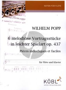 Popp 6 Vortragsstücke in leichter Spielart Op. 437 für Flöte und Klavier