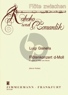 Gianella Konzert d-moll Flöte und Orchester (Klavierauszug) (Werner Richter)
