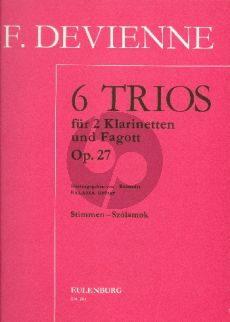 Devienne 6 Trios Op.27 2 Clarinets and Bassoon (Parts)