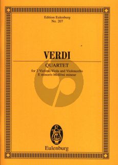 Verdi Quartett e-moll 2 Violinen/Viola und Violoncello (Studienpartitur)