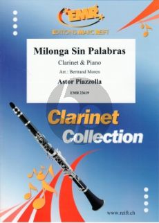 Piazzolla Milonga Sin Palabras Clarinet-Piano