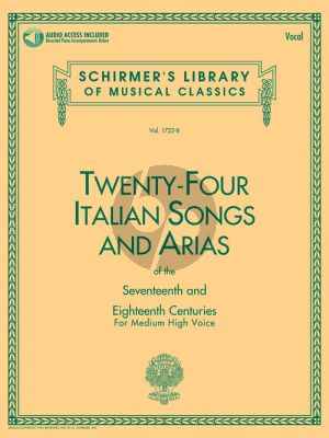 24 Italian Songs & Arias (of the 17th & 18th Century) Medium High