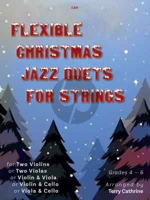 Cathrine Flexible Christmas Jazz Duets for 2 Stringinstruments (Arranged by Terry Cathrine) (Grades 4-6)