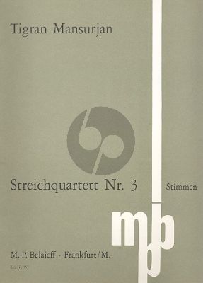 Mansurian Quartet No.3 (1993) 2 Vi.-Va.-Vc. (Parts)