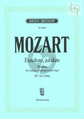 Exultate Jubilate KV 165[158a] (Motetto) (Soprano-Orch.-Organ) (Vocal Score)