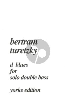 Turetzky D Blues for Double Bass solo