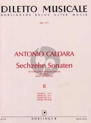 Caldara 16 Sonaten Vol. 2 No. 5 - 8 Violoncello und Bc (Brian W. Pritchard)