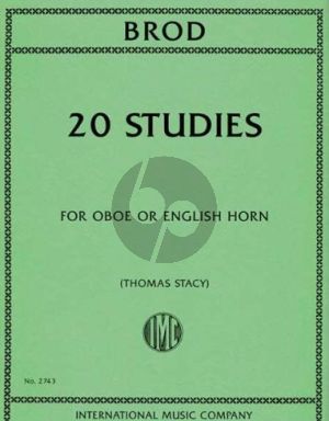 Brod 20 Studies for Oboe or English Horn (Thomas Stacey)
