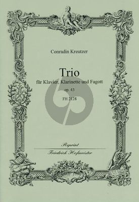 Kreutzer Trio E-flat major Op.43 Clarinet-Bassoon-Piano (Score/Parts) (Hans Schutz)