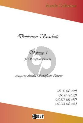 Scarlatti Sonatas Vol. 1 4 Saxophones (SATB) (Score/Parts) (Aurelia Collection Vol. 1)