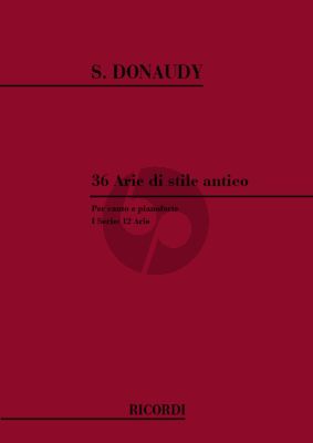 36 Arie di stile Antico Vol.1 Voice and Piano