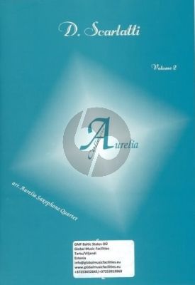 Scarlatti Sonatas Vol. 2 4 Saxophones (SATB) (Score/Parts) (Aurelia Quartet)