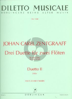 Zentgraaff 3 Duette Op.1 No.2 D-dur (Herausgegeben von Thiemo Wind)
