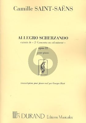 Saint-Saens Allegro Scherzando (de Concert No.2 Op.22) Piano seule (transcr. par Georges Bizet)