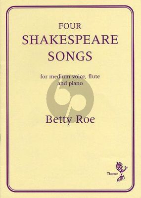 Roe 4 Shakespeare Songs Medium Voice-Flute and Piano