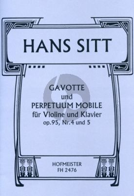 Sitt Gavotte & Perpetuum Mobile Op.95 No.4-5 Violine-Klavier (Hertel)