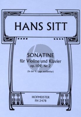 Sitt Sonatine Op.109 No.2 Violine-Klavier (Hertel)