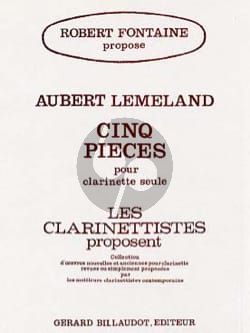 Lemeland 5 Pieces pour Clarinette