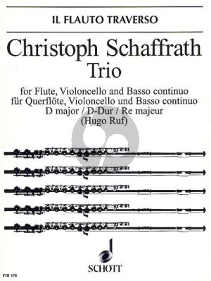 Schaffrath Trio D-major Flute-Violoncello or Viola da Gamba and Bc (Score/Parts) (edited by Hugo Ruf)