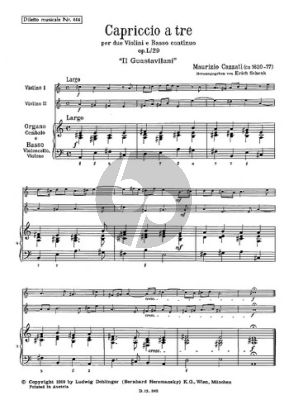 Cazzati Capriccio a tre A-dur op.50 nr.29 2 Violinen und Bc (Il Guastavilani)