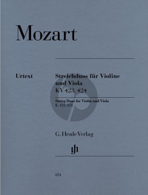 Mozart Duos G-dur KV 423 / B-dur KV 424 for Violin and Viola Score and Parts (edited by Anja Bensieck) (Henle-Urtext)