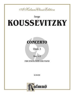 Koussevitzky Concerto Op.3 F-sharp minor Double Bass-Piano