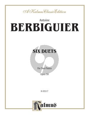 Berbiguier 6 Duets Op.59 2 Flutes