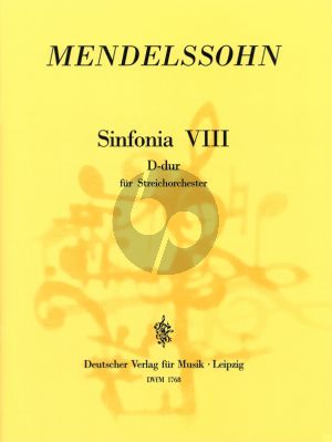 Mendelssohn Sinfonia No.8 D-dur Streichorchester Partitur