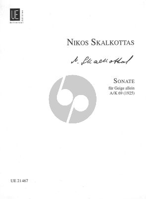 Skalkottas Sonate fur Geige solo A/K 69 (1925)